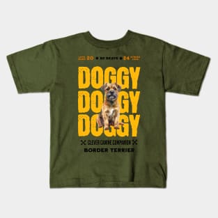 Doggy Border Terrier Kids T-Shirt